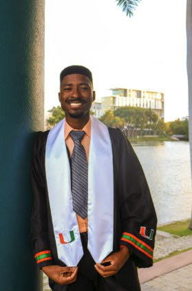 Billy Joinville at his University of Miami graduation.